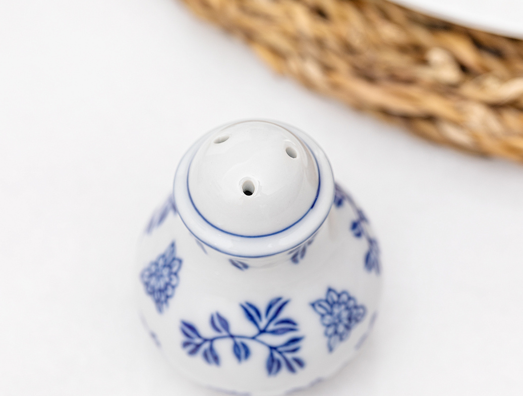 Солонка Allotropie 5,5x5,5x8 см. - синяя / белая