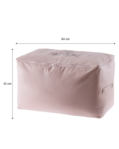 Органайзер для хранения Floral 64x41x35 см. - пудровая