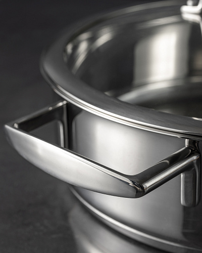 Кастрюля Elena с крышкой 24x7,5 см. - нержавеющая сталь