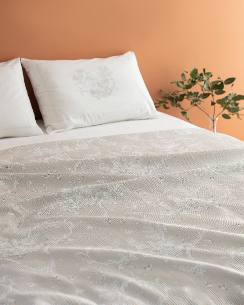 Комплект постельного белья двуспальный Arlette с вафельным покрывалом 240x260 см, - хлопок, лиоцелл