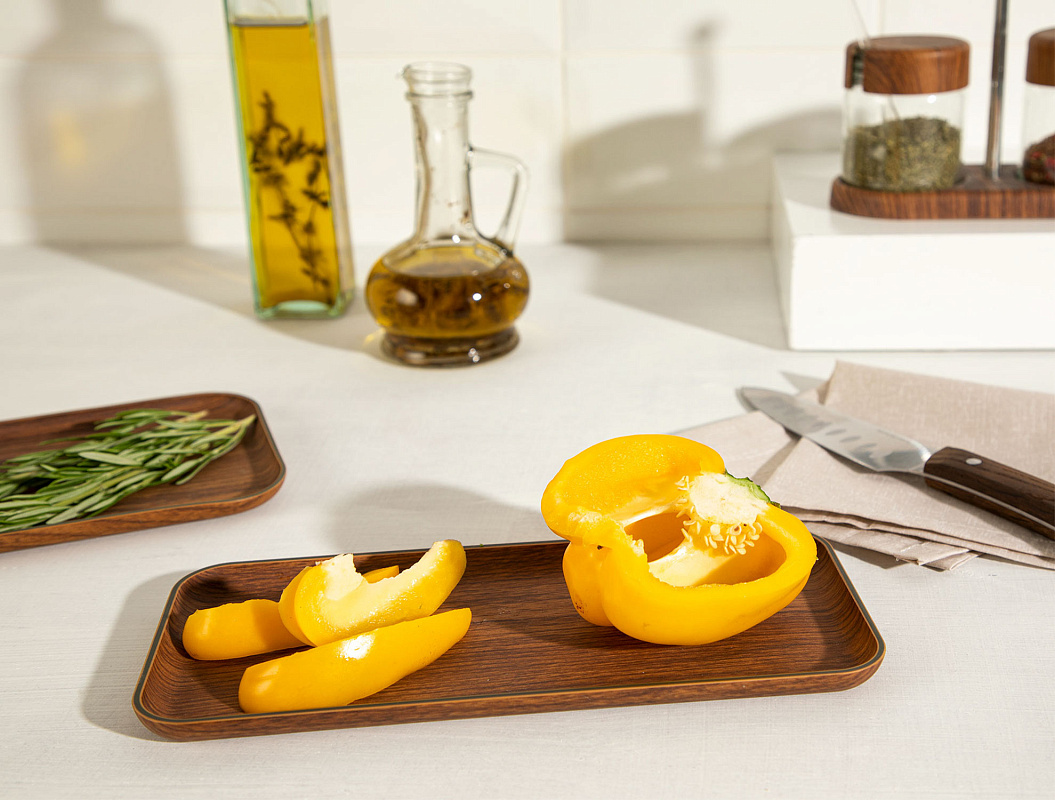 Сервировочное плато Evelin Laca 10,5x23,5x1 см. - светло-коричневый