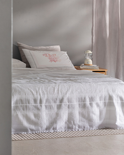 Комплект постельного белья полутораспальный Edgard с вафельным покрывалом 160x240 см, - хлопок, лиоцелл