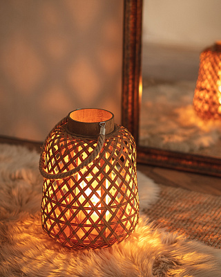 Подсвечник Philippe Lantern 27x27x40 см. - бежевый
