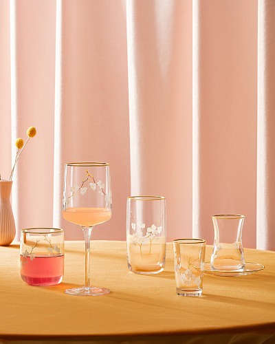 Набор стаканов для напитков Chapelle Branche D'Amour Gold из 4 шт., 100 мл