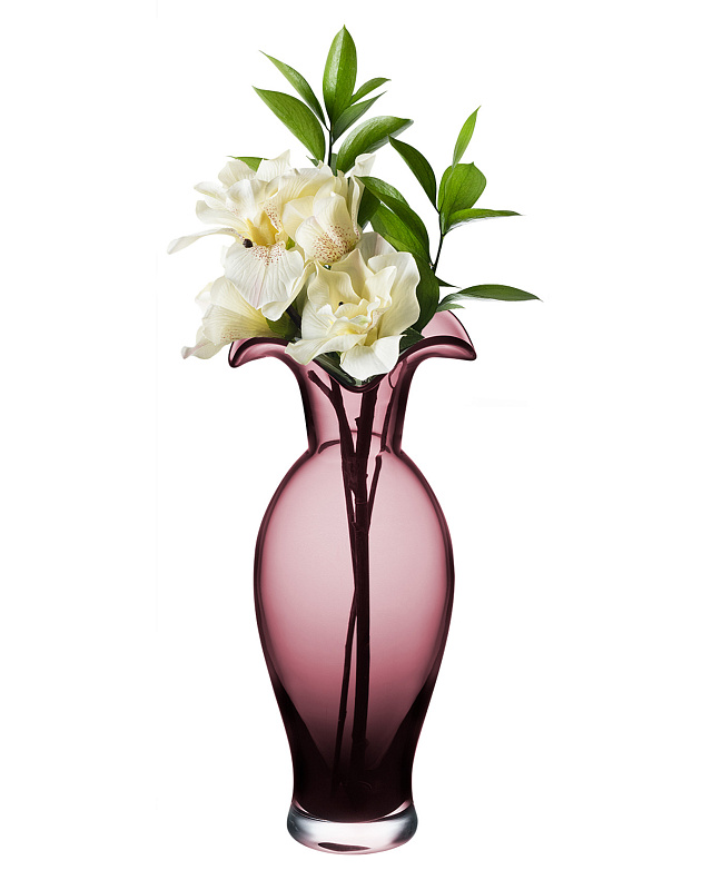 Ваза Cluny Jardin De Printemps 34x14 см. - сливовая