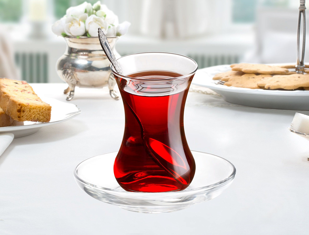 Набор стеклянных блюдец Tace из 6 шт., 12x12x1,7 см