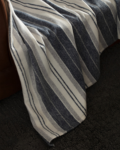 Плед Nanny 130x170 см. - серый / синий