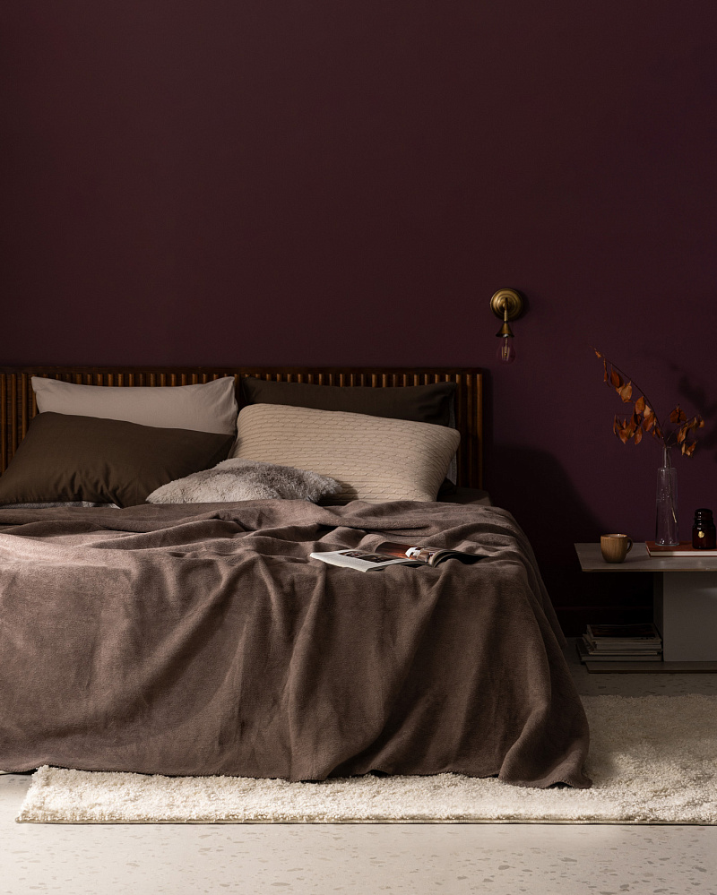 Покрывало Simple полутораспальное 200x220 см. - коричневое