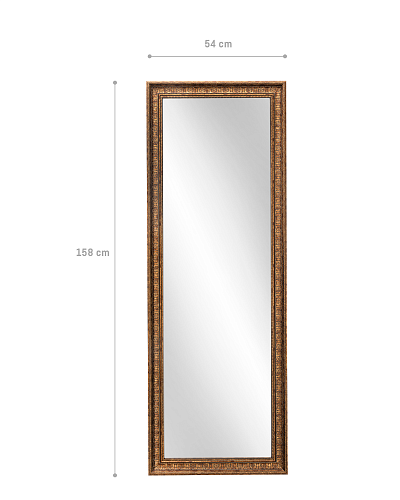 Зеркало Belda 50,5x111x8 см. - коричневое