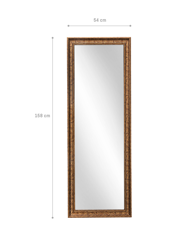 Зеркало Belda 50,5x111x8 см. - коричневое