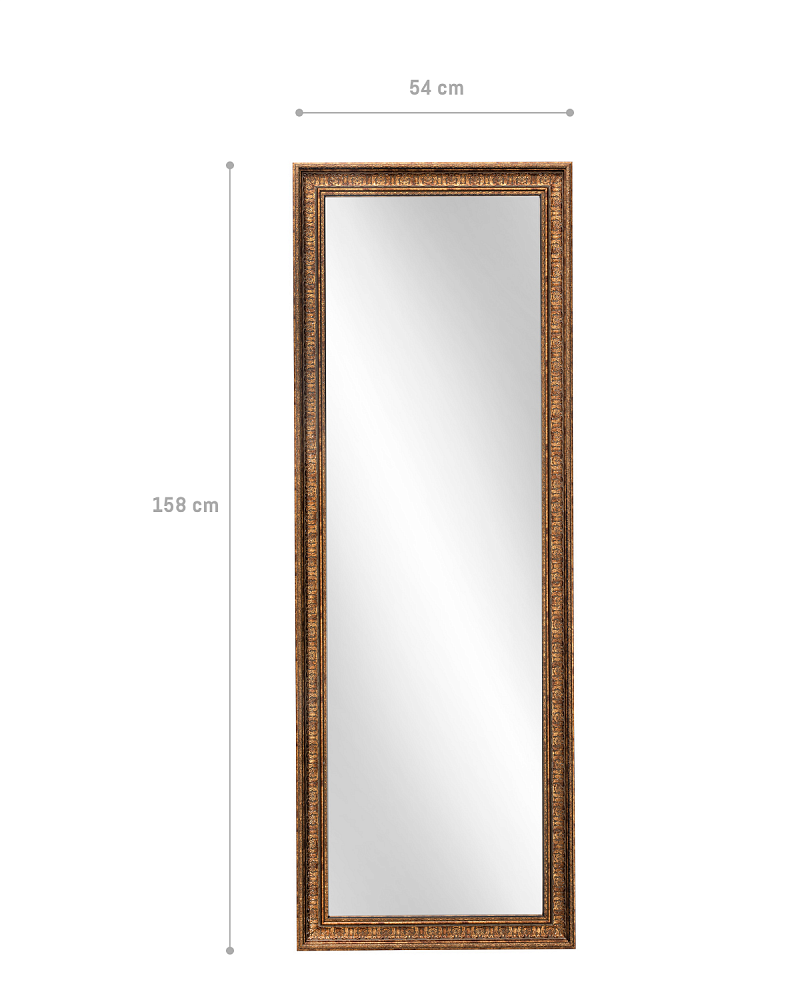 Зеркало Belda 50,5x111x8 см. - коричневое