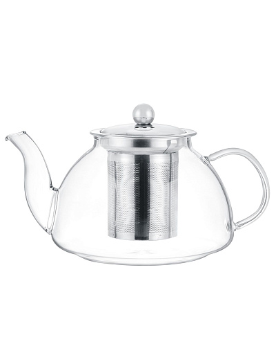 Чайник из боросиликатного стекла Floren с сетчатым ситом, 1000мл