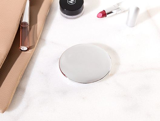 Мини-зеркало Vivien 8,4x7,4x1,5 см. - серебристое