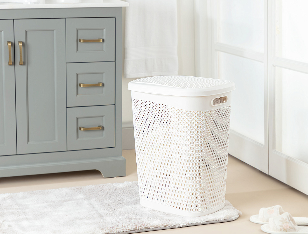 Корзина для белья Bellamy 38,9x44,8x56,5 см. - экрю