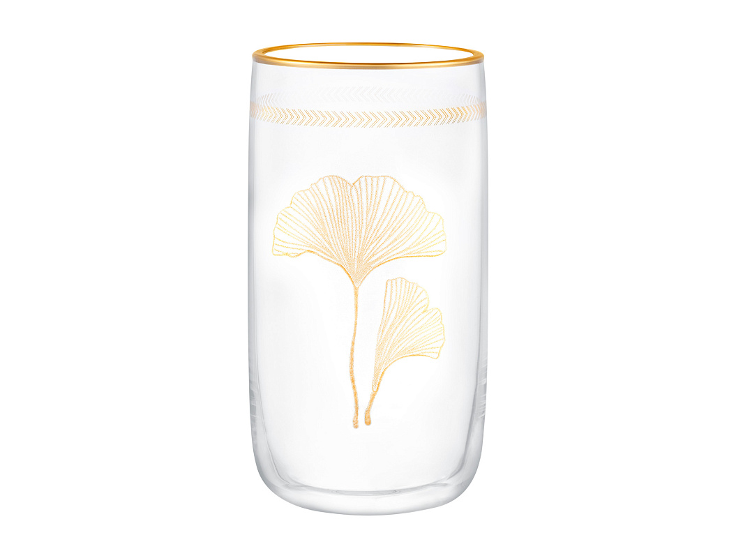 Набор стеклянных стаканов для напитков Musette Lovely Ginkgo Leaves из 4 шт., 365мл
