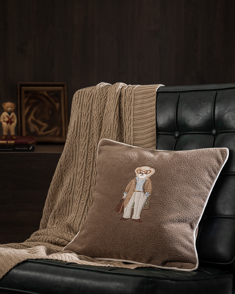 Декоративная наволочка Melay 43x43 см. - коричневая