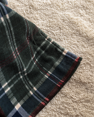 Плед Tignes Welsoft с принтом 150x220 см. - темно-зеленый