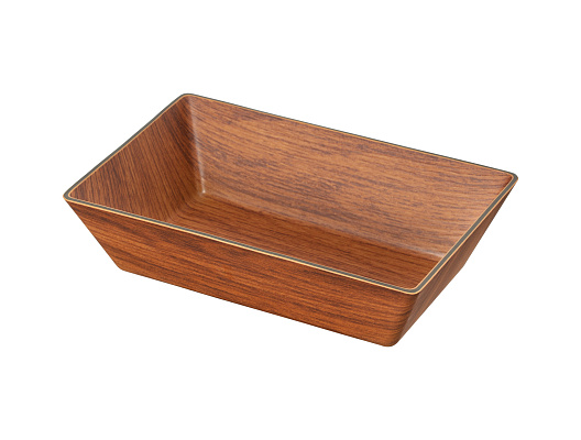 Сервировочная тарелка Pavia 11x17x4,5 см. - коричневая