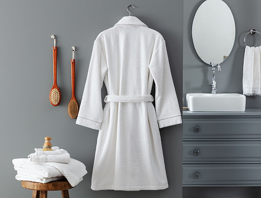 Халат банный Celestiel унисекс S-M р. - белый