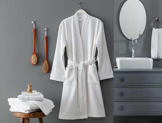 Халат-кимоно унисекс Ryella Hotel Collection L-XL р. - белый 