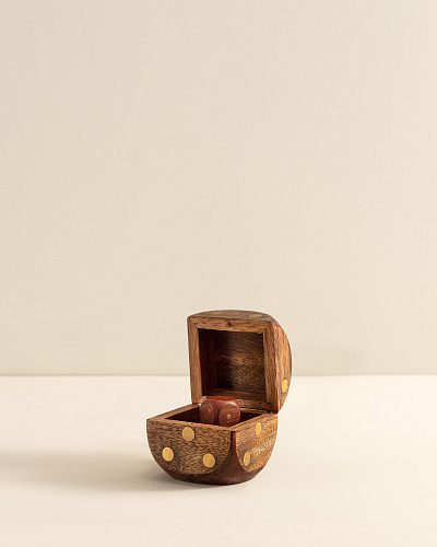 Шкатулка Voleta 6x6x6 см. - коричневая