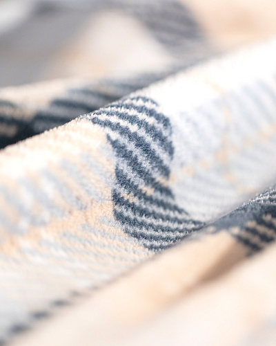 Плед Delit Welsoft с принтом 200x220 см. - голубой / бежевый