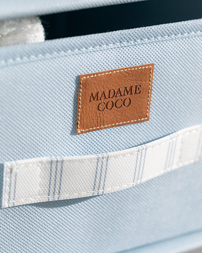 Органайзер для шкафа Nuage с 4 отделениями 30x30x75 см. - белый / голубой