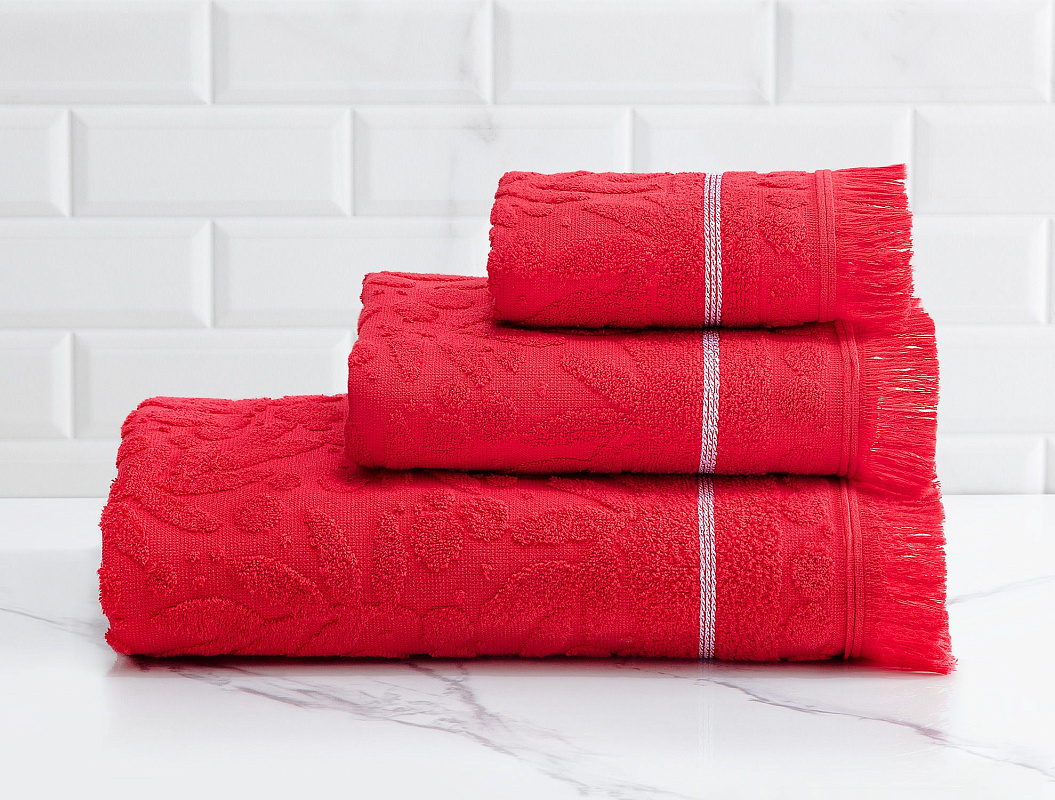 Полотенце для лица Naemi 50x70 см - красное