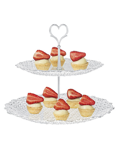 Подставка Charmes 2-х ярусная 21-28 см. - прозрачная