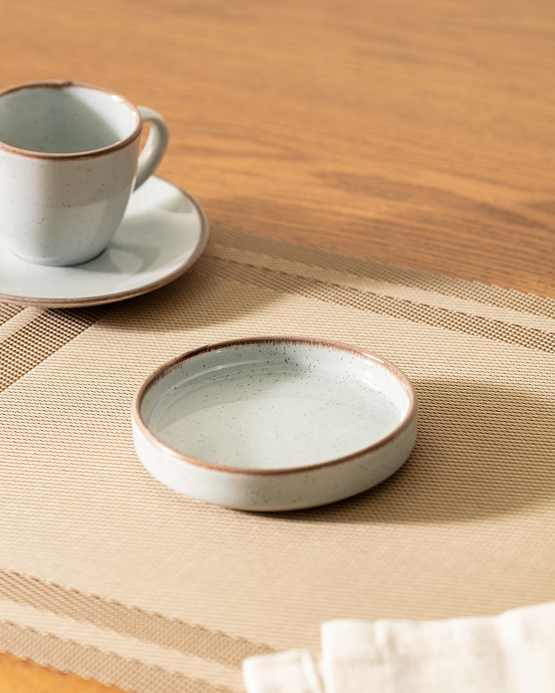 Набор блюдец Droit 10 см, из 4 шт - серый