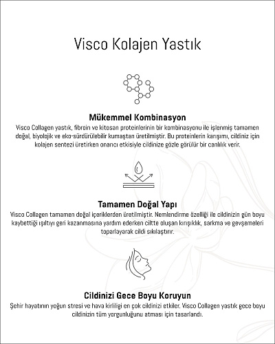 Подушка Colmar Collagen Visco с коллагеновым эффектом 60x40x15 см, - вискоэластик