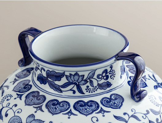 Ваза Vitry-sur-Seine Bleu Blanc 25x25x25 см, фарфор