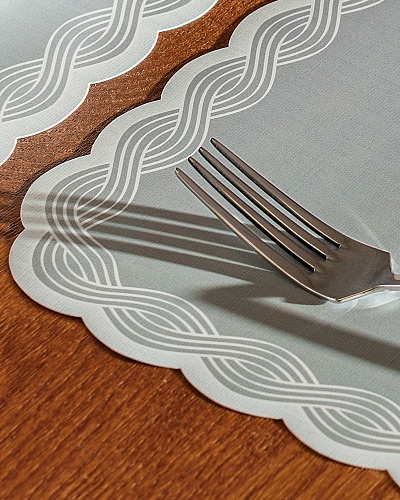 Набор сервировочных ковриков Rosalie из 4 шт., 42x29 см. - серый