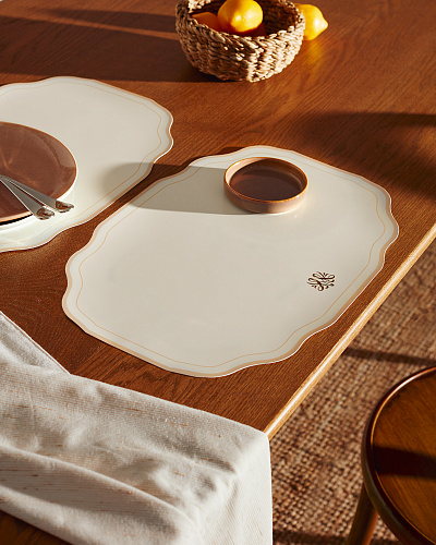 Набор сервировочных ковриков Coraline из 4 шт., 42x29 см. - бежевый