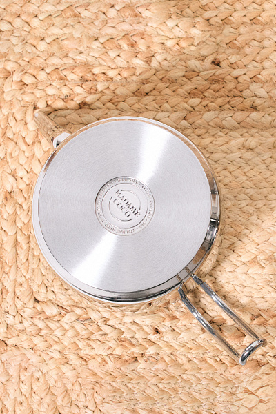 Турецкий двойной чайник Azura 1500+2000 мл. - серебристый