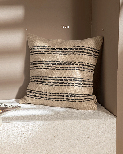 Декоративная наволочка Eze 45x45 см, - черная