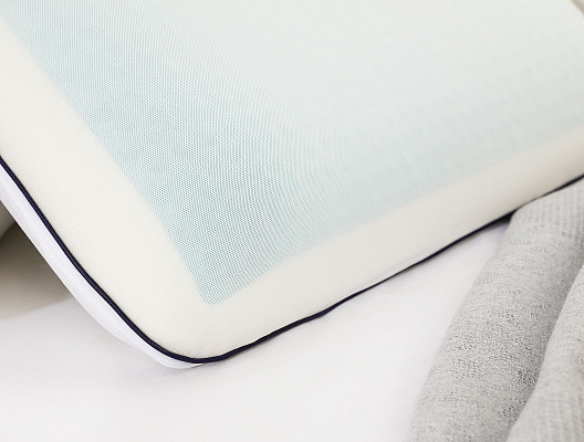 Подушка Fuchsia Visco гипоаллергенная с охлаждающим гелем 60х40 см, - вискоэластик