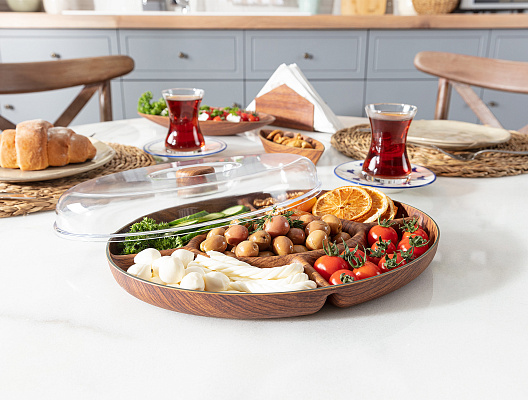 Чаша Angers из пяти секций 23,5x31x6,5 см. - Светло-коричневый