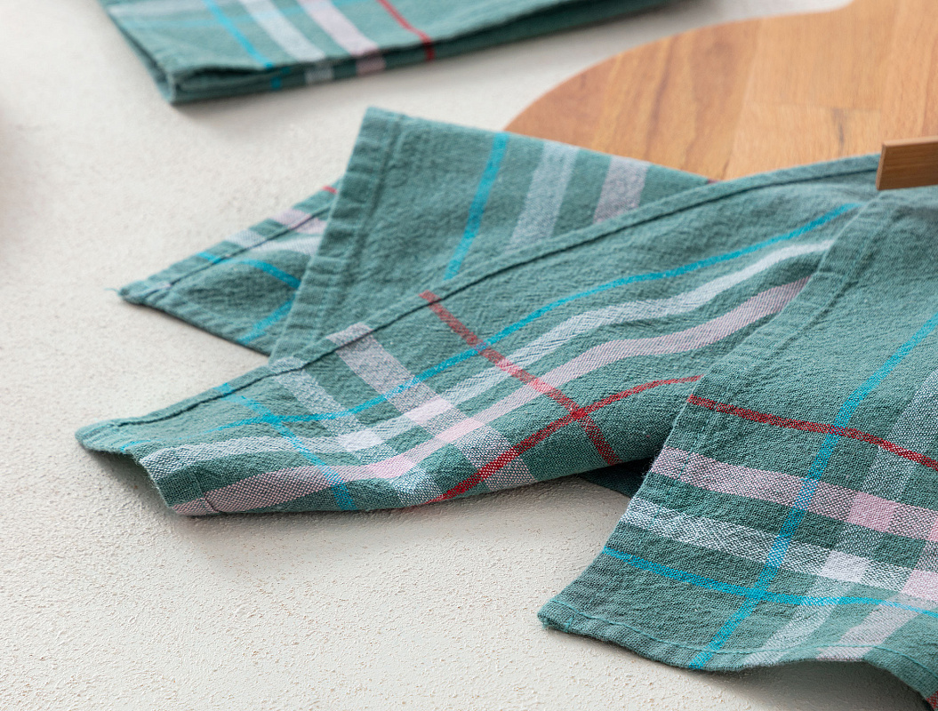 Комплект кухонных полотенец Brigitte из 2 шт., 40x60 см. - зеленый