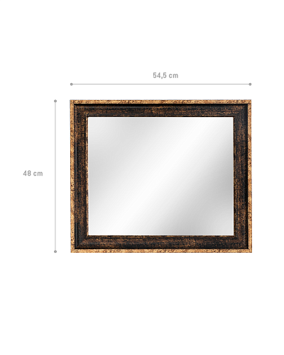 Зеркало Aubert 48x54,5x8 см. - коричневое