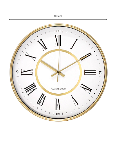 Настенные часы Agathe 30 см, пластик