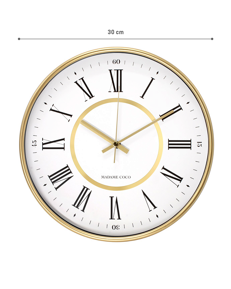 Настенные часы Agathe 30 см, пластик