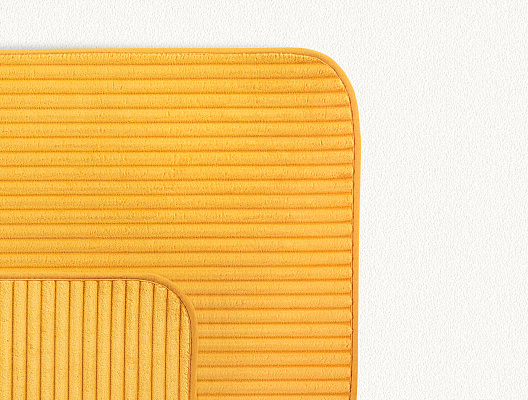 Набор коврик для ванной Mathilda из 2 шт., 50x80 - 45x50 см. - горчичный