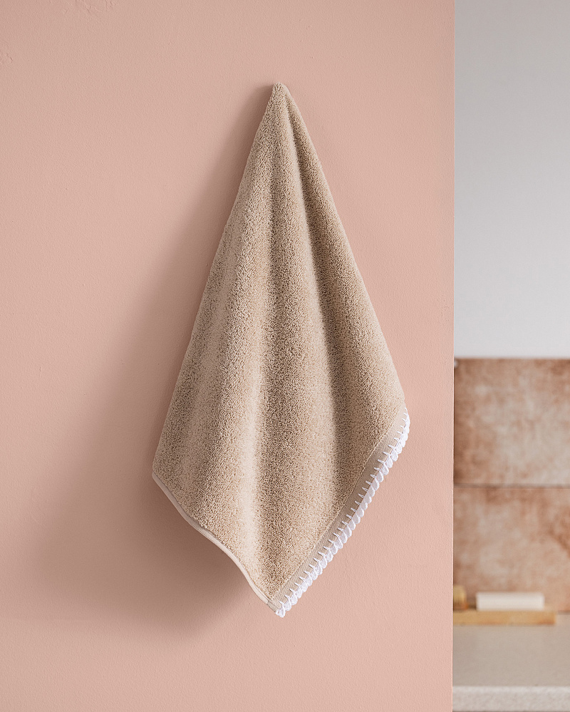 Полотенце для лица Camille Crochet 50x70 см. - бежевое