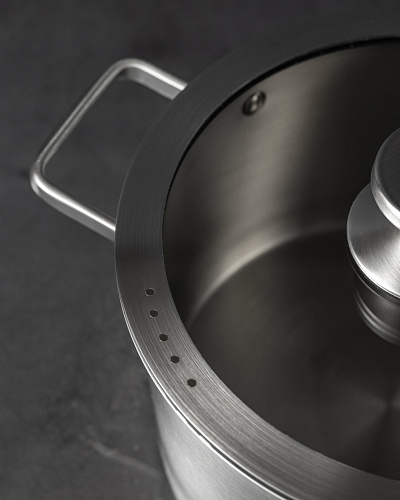 Кастрюля Raye с крышкой 22x13,5 см. - нержавеющая сталь