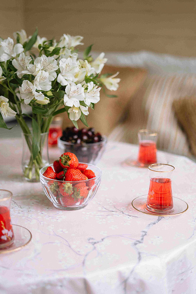 Скатерть ПВХ Exorde 140x200 см. - пудровая