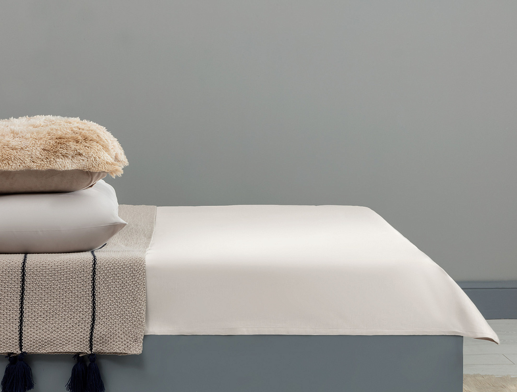Простыня полутораспальная 160x240 см, - хлопок