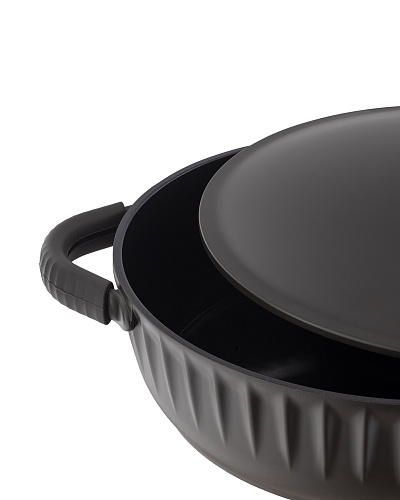 Кастрюля Freya с крышкой и силиконовыми съемными ручками 4,2 л., - алюминий