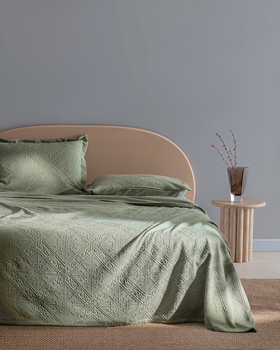 Комплект покрывало + 2 наволочки Marjolaina 230x260 см, хлопок