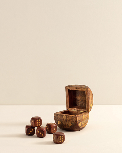 Шкатулка Voleta 6x6x6 см. - коричневая